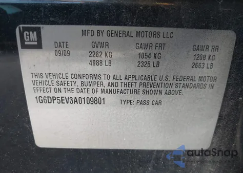 2010 Cadillac Cts Premium z USA, uszkodzony, nr VIN 1G6DP5EV3A0109801